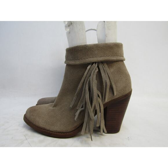 Jessica Simpson Womens Size 7.5 M Brown Suede Zip Ankle Fashion Boots Bootie - Picture 1 of 11